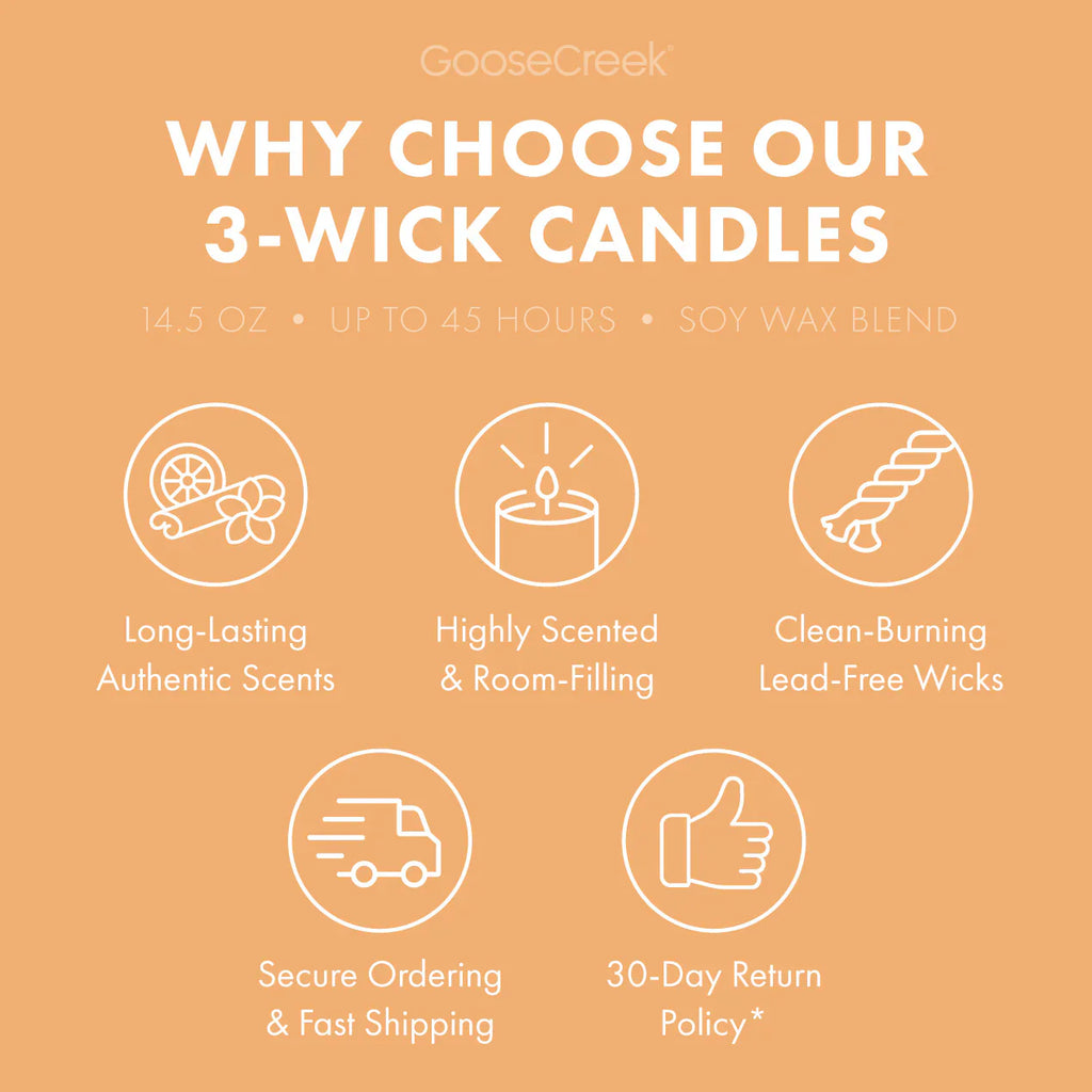 Peach Boardwalk Cone 3-Wick Candle